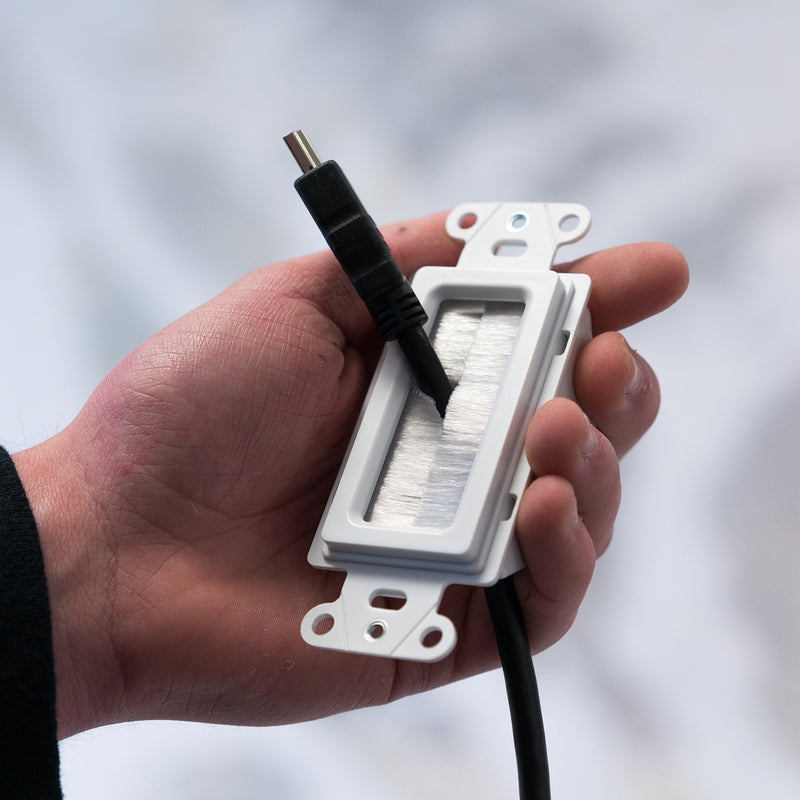 [Australia - AusPower] - On-Q WP1014WH WP1014 Cable Access Strap, 1 Pack, White Without Wall Plate 