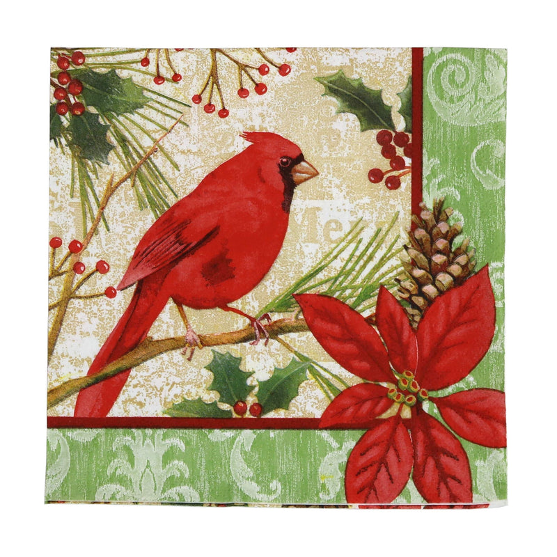 [Australia - AusPower] - Iconikal Artstyle Disposable Paper Dinner Party Napkins, Cardinal Poinsettia, 120-Count 