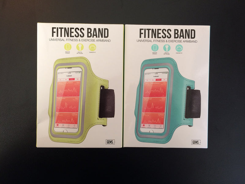 [Australia - AusPower] - GEMS Fitness Band Universal Fitness & Exercise Armband (Lime Green) Lime Green 