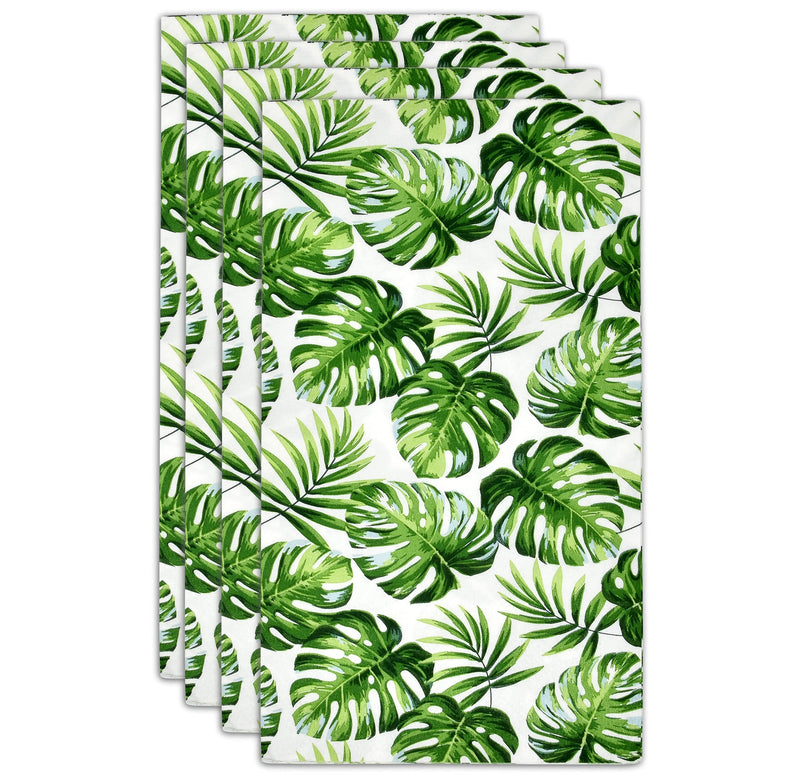 [Australia - AusPower] - 100 Tropical Palm Leaf Guest Napkins 3 Ply Disposable Paper Hawaiian Luau Green Leaves Dinner Hand Napkin for Bathroom Powder Room Wedding Holiday Jungle Birthday Party Baby Shower Decorative Towel 