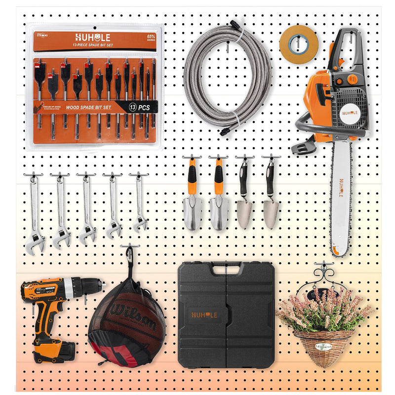 [Australia - AusPower] - HUHOLE Pegboard Hooks 50PC Pegs Ideal Garage Organization Wall Storage Tool Organizer Fit 1/4" 1/8" Peg Board with Plastic Tip 2 Inch 