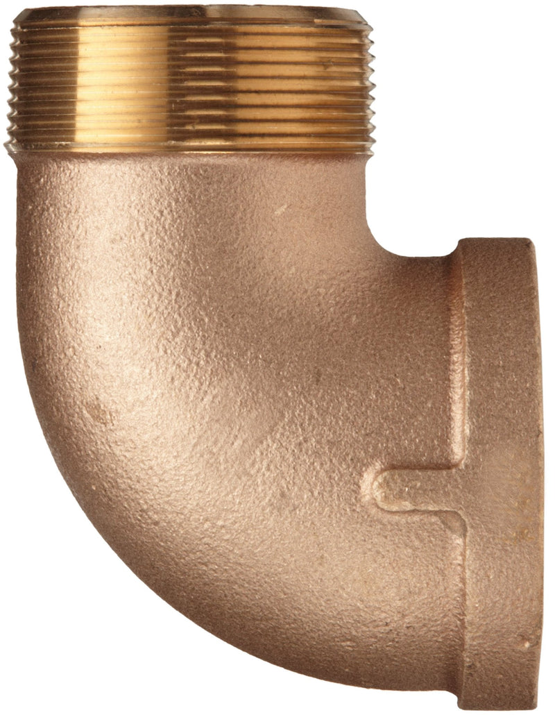 [Australia - AusPower] - Lead Free Brass Pipe Fitting, 90 Degree Street Elbow, Class 125, 1/2" NPT Male X Female 