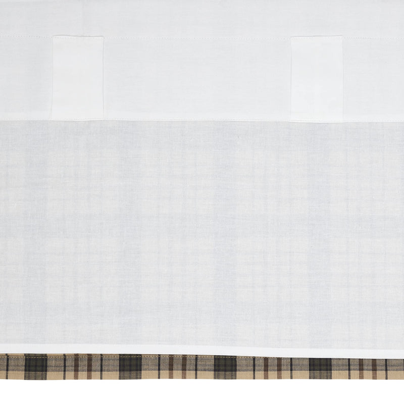 [Australia - AusPower] - VHC Brands Cider Mill Plaid Curtain Tiers, Tan & Charcoal, 36x36, Set of 2 Tier Pair 36x36 