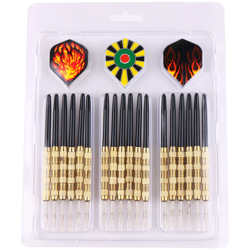 [Australia - AusPower] - MAXMAU Steel Tip Darts Set,Professional Darts Metal Tip,Metal Darts for Dartboard,18 pcs 