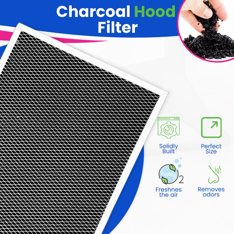 [Australia - AusPower] - Range Hood Charcoal Filter for 10.81â€ x 13.31â€ BPSF30 99010308 Broan Range Hood Filter Replacement - Carbon Ductless Exhaust Hood Filter - Filters and Freshens the Kitchen Air Over the Oven (2-Pack) 