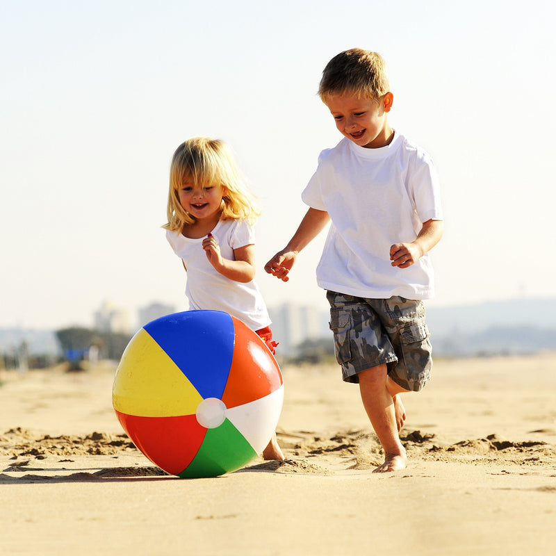 [Australia - AusPower] - 12" Rainbow Colored Party Pack Inflatable Beach Balls - Beach Pool Party Toys (12 Pack) 