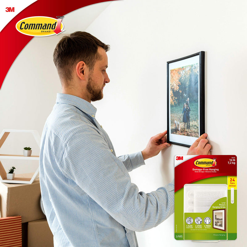 [Australia - AusPower] - Command Picture Hanging Kit| Damage-Free Hanging Strips & Leveler| Perfect for Hanging Small & Large Frames, Photos, Pictures on Walls & More| No Nail/Hook Damage| Easy Hanging (30 Pairs & Level) 