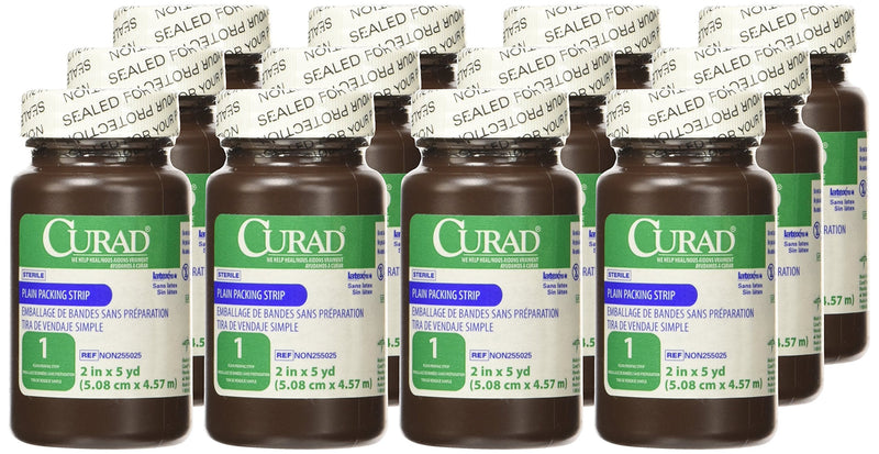 [Australia - AusPower] - CURAD Sterile Plain Packing Strips, 2"x5YDS, (12 Count) 