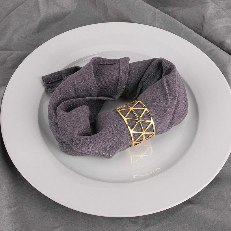 [Australia - AusPower] - 12PCS – Gold Napkin Rings, Napkin Rings Set of 12, Gold Napkin Holder for Dining, Anniversary, Birthday, Christmas, Candlelight Dinner, Holiday, Party of Table Setting, Table Decoration 
