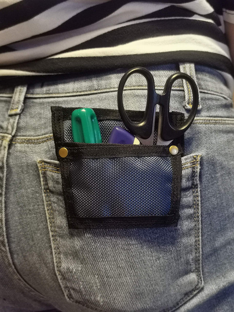 [Australia - AusPower] - Pocket Protector- Pen Holder Pouch Organizer for Shirts, Lab Coats, Pants - Multi-Purpose - Holds Pens, Pencils, tools and Notes for School, Office, Hospital Supplies 2 PACK (Gray and Blue) 
