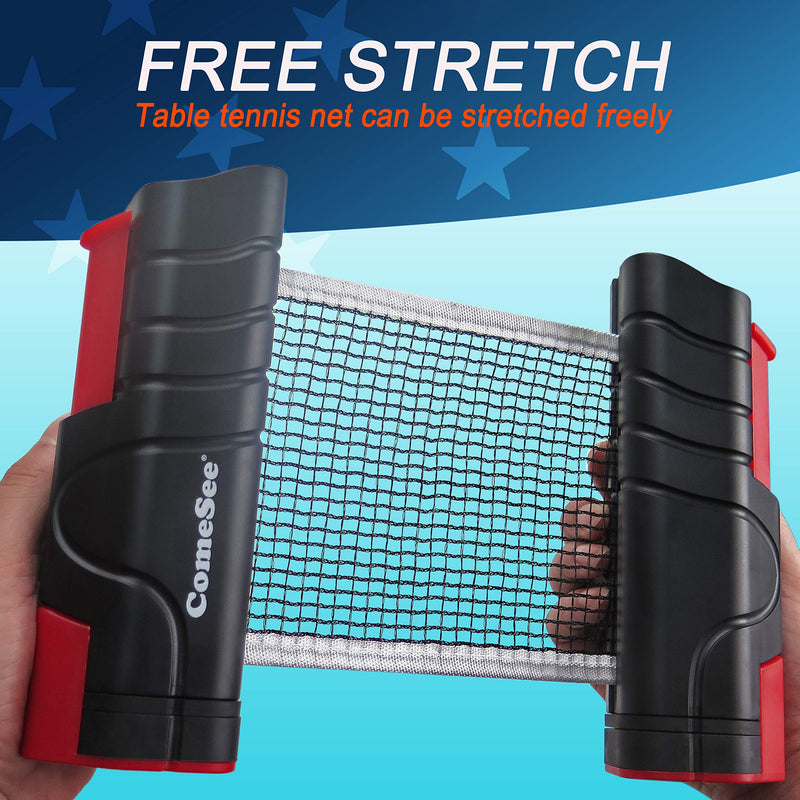 [Australia - AusPower] - Comesee Retractable Ping Pong Net for Any Table, Table Tennis Nets and Posts Equipment for Replacement 