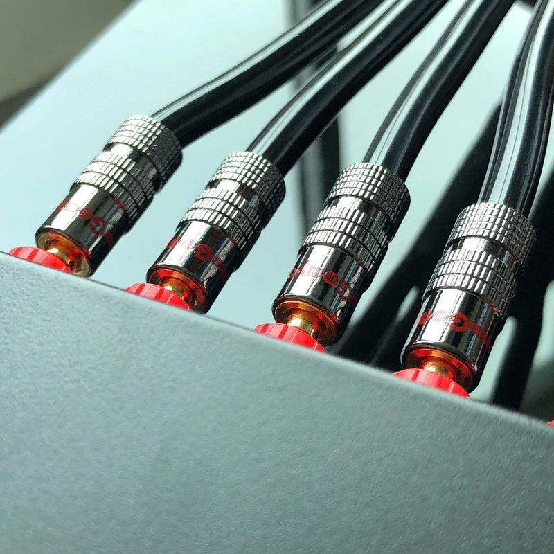 [Australia - AusPower] - Goaycer Speaker Connector Banana Plugs - 24K Gold Plated Brass 4mm Plug (12 Pairs/24 pcs) 12Pairs 