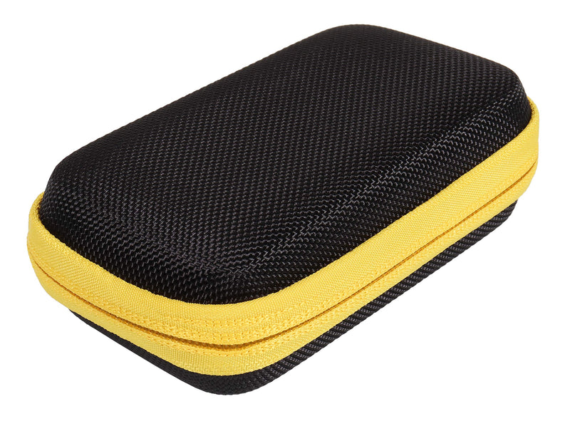 [Australia - AusPower] - Handheld GPS Case Compatible with Garmin eTrex 22x, 32x, 10, 20, 20x, 30, 30x, 35t and Touch 35, 25, All in one Compact case for eTrex and Charger Cord Black with yellow zip 