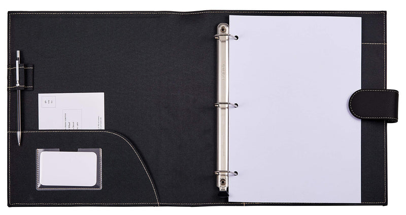 [Australia - AusPower] - Its Academic Faux Leather Binder (92875), Black 11.5" x 12" 