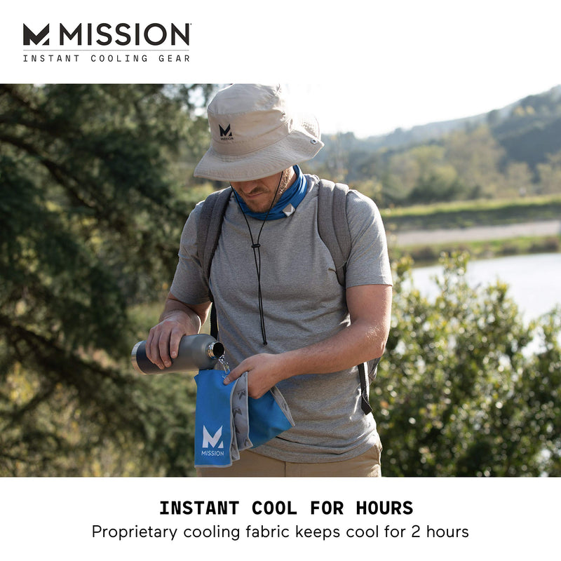 [Australia - AusPower] - Mission Original Cooling Towel- Evaporative Cool Technology, Cools Instantly When Wet, UPF 50 Sun Protection, for Sports, Yoga, Golf, Gym, Neck, Workout, 10” x 33” 