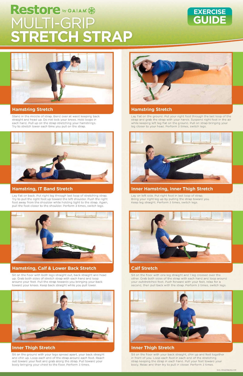 [Australia - AusPower] - Gaiam Restore Multi-Grip Stretch Strap 