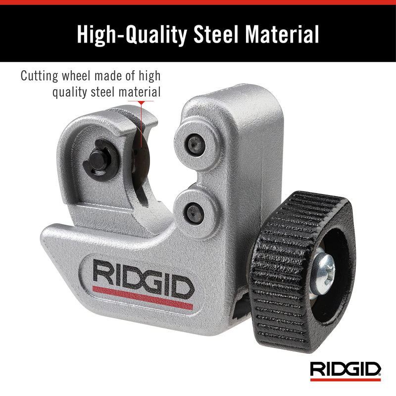 [Australia - AusPower] - RIDGID 40617 Model 101 Close Quarters Tubing Cutter with 1/4"-1-1/8" Cutting Capacity, Silver 
