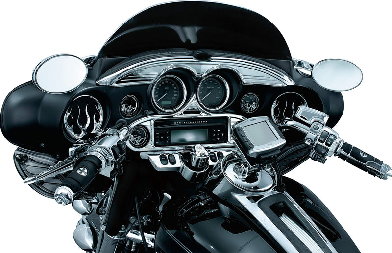 [Australia - AusPower] - Kuryakyn 3765 Motorcycle Audio Accessory: Stereo Accent for 1996-2013 Harley-Davidson Motorcycles, Chrome 