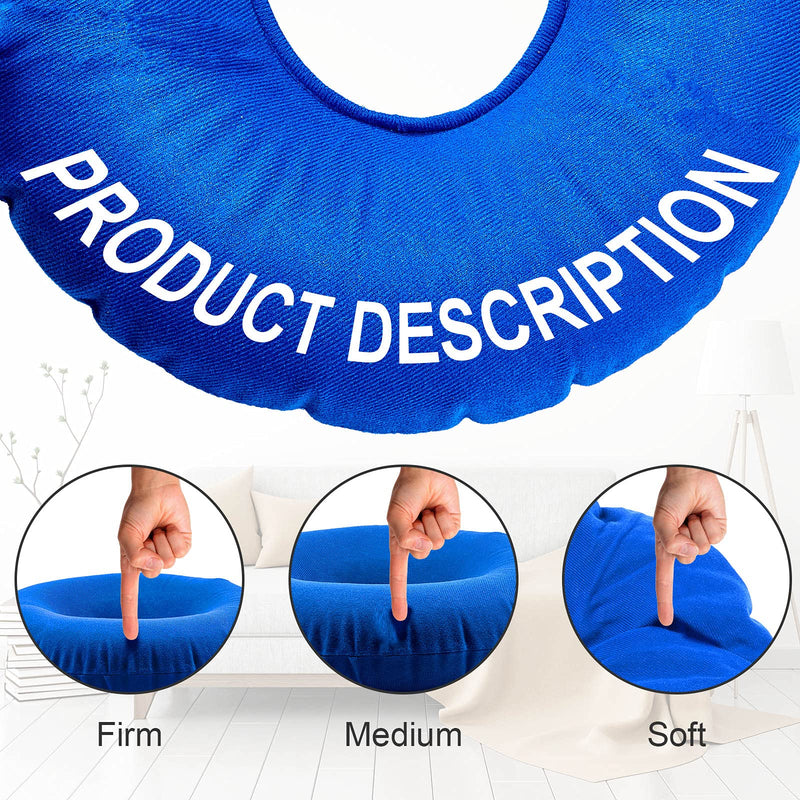 [Australia - AusPower] - Zonon 2 Pieces Inflatable Donut Cushion Inflatable Ring Cushion Seat 15 Inch Round Inflatable Cushion Portable Donut Cushion Pillow for Home Office Chair Wheelchair Car, 2 Colors (Blue, Red) Blue, Red 