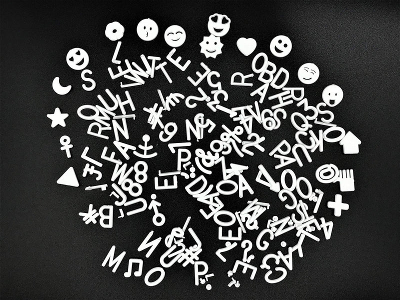 White Letter Set for Changeable Felt Letter Boards, 340 1 Inch ...