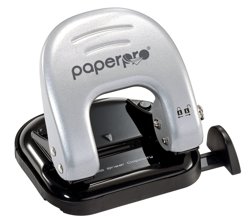 [Australia - AusPower] - Bostitch Office EZ Squeeze Reduced Effort 2-Hole Punch, 20 Sheets, Locking Handle, Silver (2310) 
