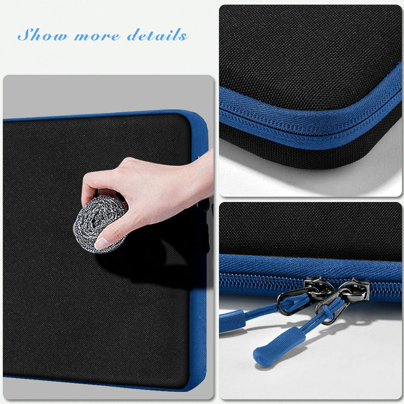 [Australia - AusPower] - Laptop Case 15 15.6 16 Inch Sleeve Recycled Water Resistant Cover for MacBook Pro 16" & 15.4", Surface Book 2/1 15" and Most Popular 15"-16" HP Dell Asus Acer Razer MSI Notebooks,Black&Blue 15.6" Black&Blue 