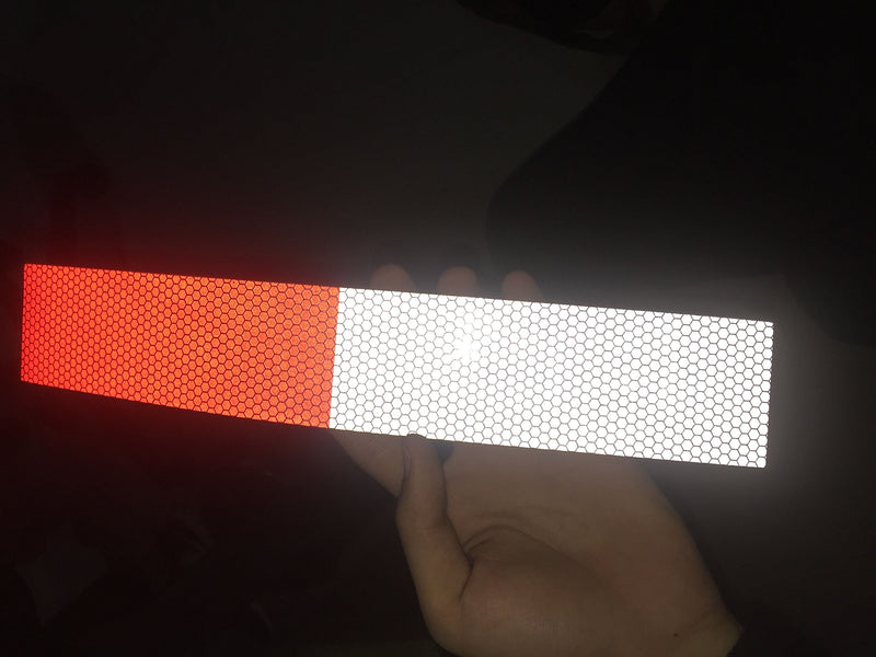 [Australia - AusPower] - Starrey Reflective Tape 2 in X 30 FT Red White Waterproof Self Adhesive Trailer Safety Caution Reflector Conspicuous Tape for Trucks Cars 