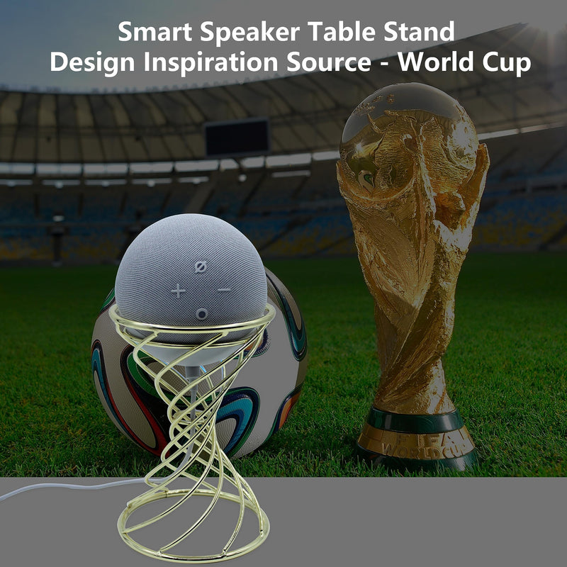 [Australia - AusPower] - Dutiplus Smart Speaker Table Stand Decorative Holder for Echo Dot 3rd/4th/5th Gen, Echo 4th/5th Gen, Echo Glow, Apple Homepod Mini and Google Home Mini/Nest Mini (Bronze) Bronze 