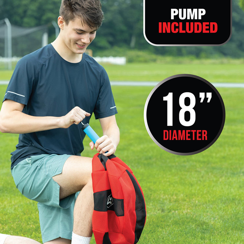 [Australia - AusPower] - Wicked Big Sports Amazon Exclusive Updated Volleyball-Supersized Soccer Ball Outdoor Sport Tailgate Backyard Beach Game Fun for All , Red 