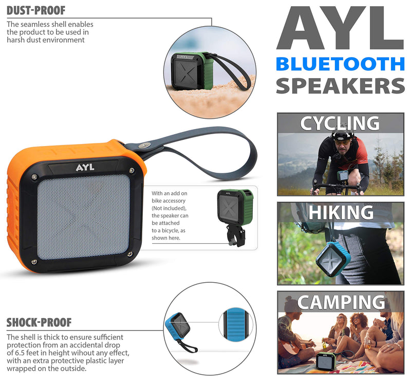 [Australia - AusPower] - AYL Soundfit Bluetooth Shower Speaker - Certified Waterproof - Wireless, Easy Pairing with All Bluetooth Devices, Phones, Tablets, Computers (Ocean Blue) 