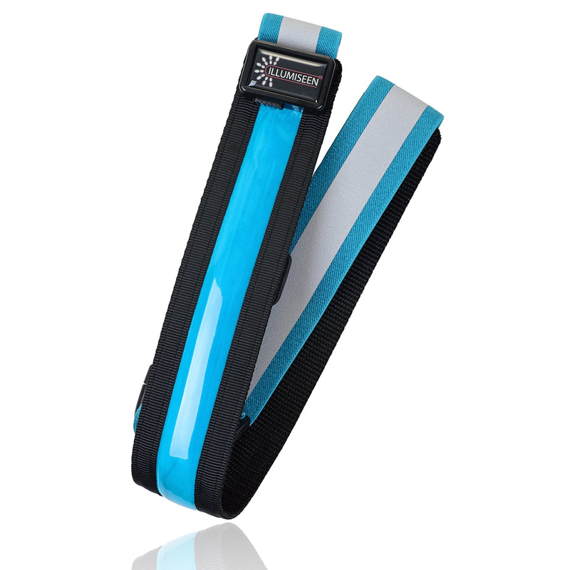 [Australia - AusPower] - LED Reflective Belt - USB Rechargeable - High Visibility Gear for Running, Walking & Cycling - Fits Women, Men & Kids - Fully Adjustable & Lightweight - Safer Than a Reflective Vest - Green, Red, Blue 