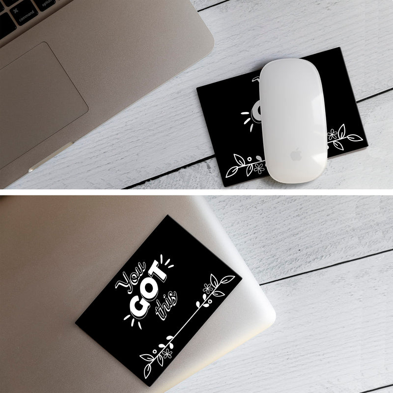 [Australia - AusPower] - Mouse Pad Adhesive Bottom - Sticks to Any Surface - Portable - Webcam Covers and Screen Cleaner Included (You GOT This) YOU GOT THIS 