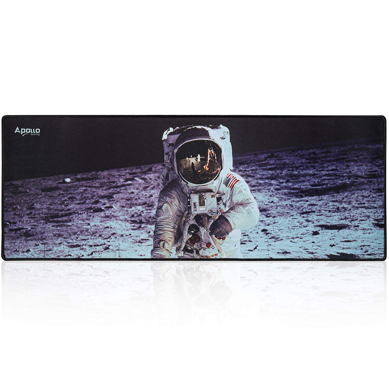 [Australia - AusPower] - Apollo Gaming Extended Mouse Pad, Large NASA Astronaut Space Design Microfiber Mousepad, (31.5×11.8), Large XXL Extended Desk Mat. Long Computer Keyboard Mouse Mat Mousepad for Office/Gaming/Home 