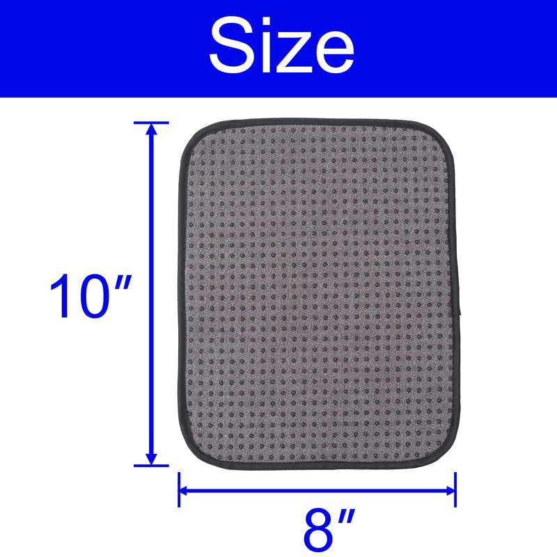 [Australia - AusPower] - (3-Pack) Microfiber Bowling Ball Towel - 10 Inches x 8 Inches Premium Quality Bowling Ball Shammy Pad with Easy-Grip Dots - Clean Bowling Ball from Dirt and Oil to Improve Grip and Precision 
