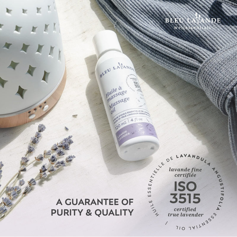 [Australia - AusPower] - Bleu Lavande - 2 Pack of 100% Natural Lavender Massage Oil – Made with Certified Premium & Pure True Lavender Essential Oil – Vegan & Cruelty-Free – No Artificial Fragrances - 2X 4 Fl Oz 