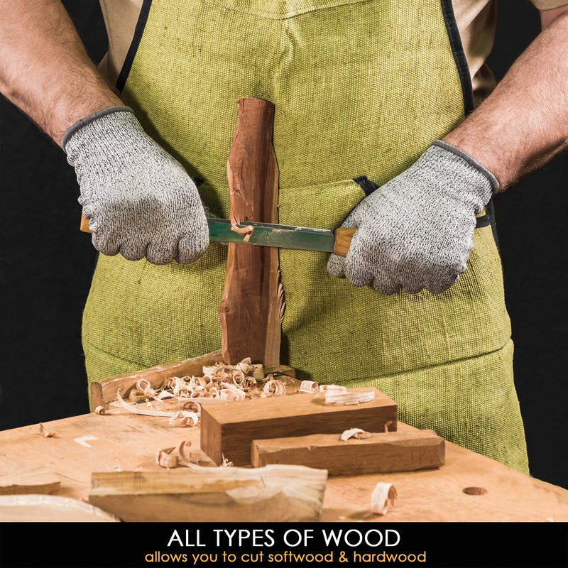 [Australia - AusPower] - BeaverCraft DK2 Draw Knife Woodworking Tool 4.3" Drawknife Wood Carving Tools Wood Draw Knife Woodworking Whittling Tools Draw Knife DK2 
