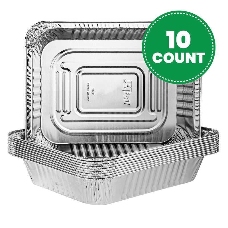 [Australia - AusPower] - Plasticpro Disposable 9 x 13 Heavy Weight Aluminum Foil Pans Half Size Deep Steam Table Bakeware - Cookware Perfect for Baking Cakes, Bread, Meatloaf, Lasagna Pack of 10 