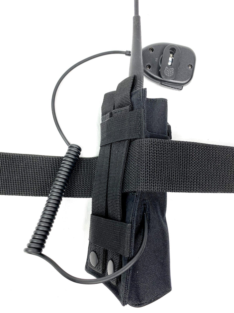 [Australia - AusPower] - X-FIRE® Tall Washable Nylon MOLLE Pouch / Portable Radio Duty Belt Holder for Tactical Walkie Talkie VHF/UHF Scanner or GPS for EMS EMT Fire LE Police Search Rescue. Can Hold Two 30-Round Mags. 