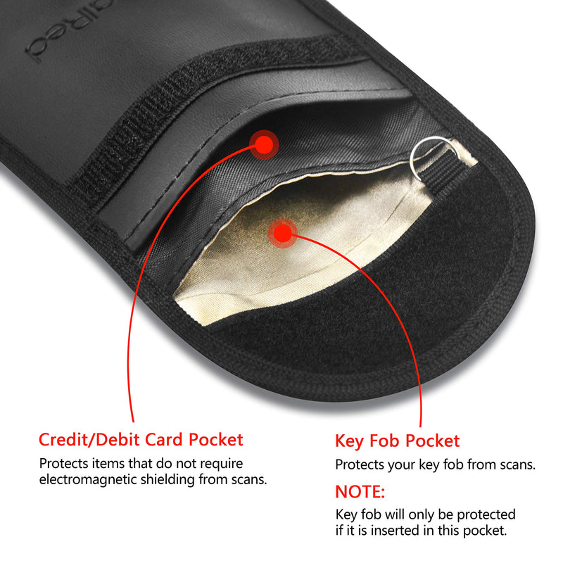 [Australia - AusPower] - Signal Red RFID Key Fob Protector and RFID Credit Card Holder - 2 Pack 