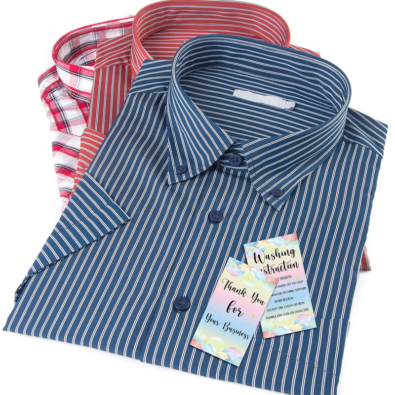 [Australia - AusPower] - 200 Pieces T-Shirt Care Instruction Cards Washing Shirt Care Instruction Inserts Packaging Customer Direction Cards for Shirts Small Business Online Shop Owner, 3.5 x 2 Inch 