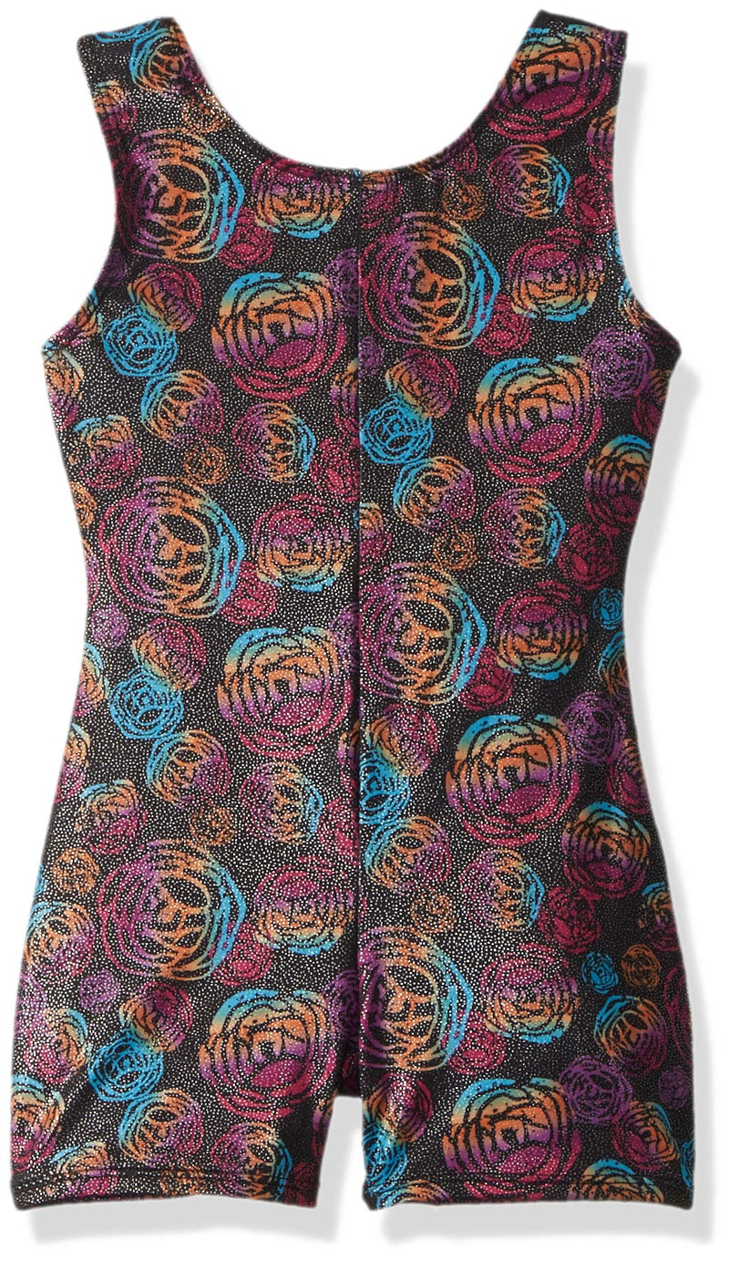 [Australia - AusPower] - Jacques Moret Girls' Cheetah Hearts Tank Biketard Little Girls Small Ombre Roses Black Color Block 