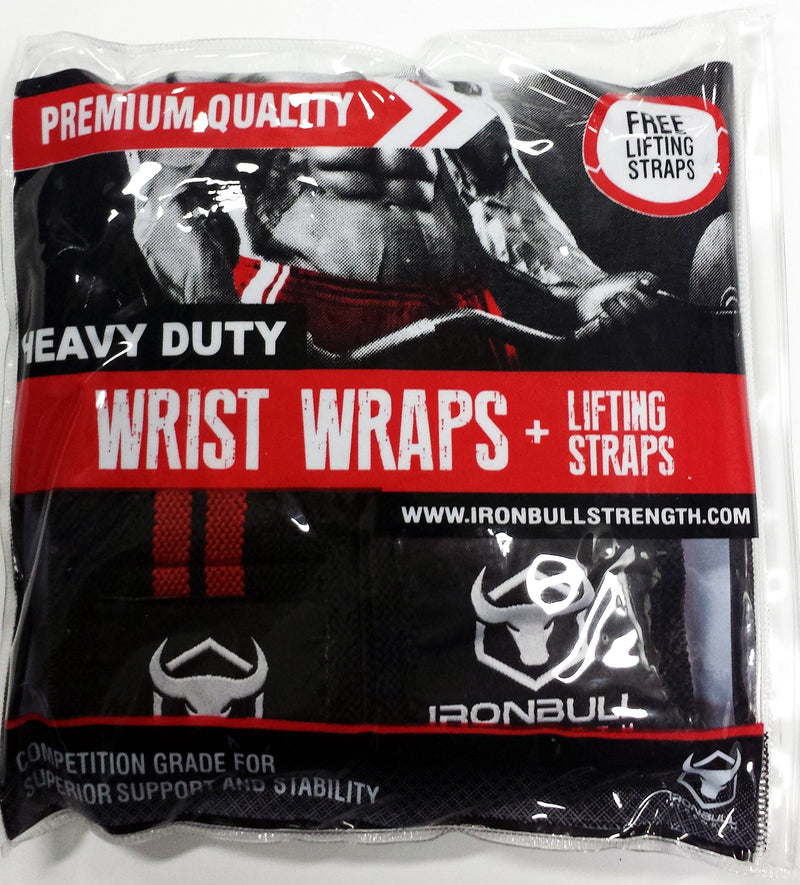 [Australia - AusPower] - Iron Bull Strength Wrist Wraps & Lifting Straps Combo 