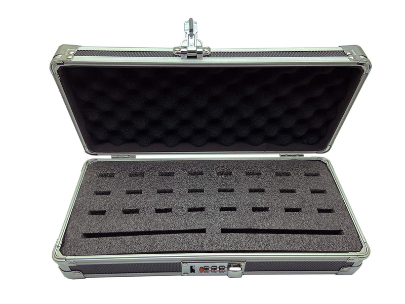[Australia - AusPower] - Flash USB Thumb Drive Case Memory CardElectronic Accessories Storage Organizer Bag Secure Combination Lock Antistatic Shockproof Foam (Aluminum, 24 USB Slots, 2 HDD Slots) 