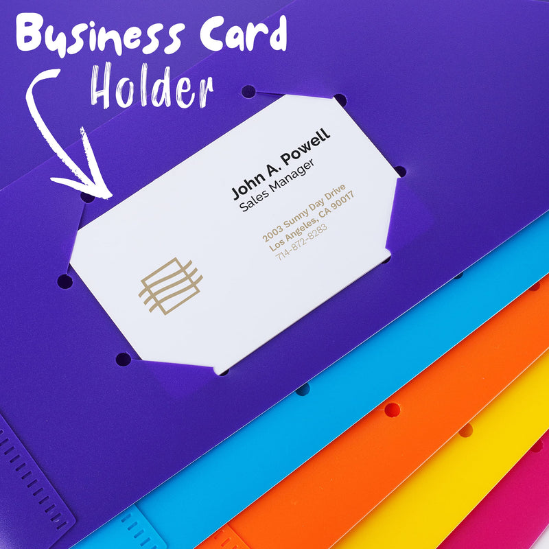 [Australia - AusPower] - Mr. Pen- Plastic Folders with Pockets, 5 pcs, Assorted Colors, Folders with Pockets, Heavy Duty Plastic Two Pocket Folders, Pocket Folders, Folders, 2 Pocket Plastic Folders, File Folders with Pockets 