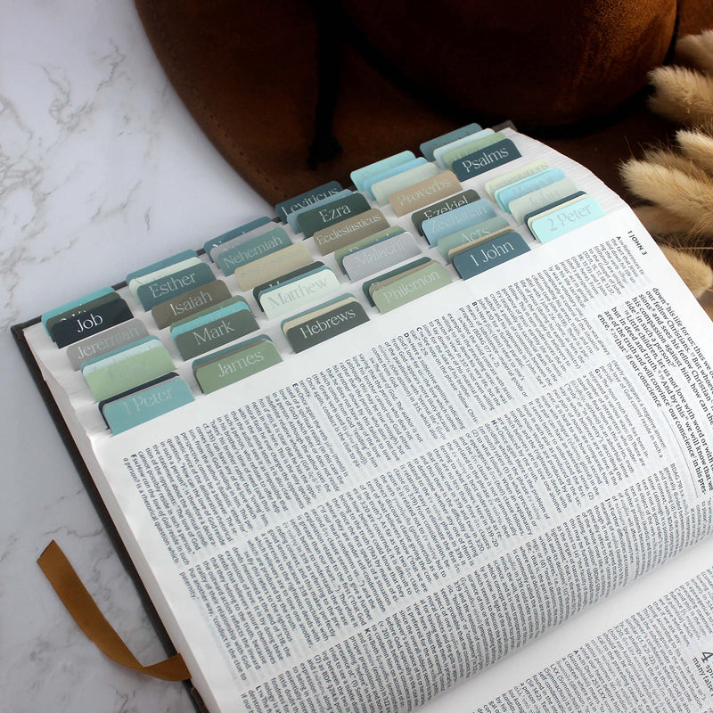 [Australia - AusPower] - Idyllic Grace - Courageous - Bible Tabs - Silver Foil - Bible Journaling - Beautiful Index Tabs - Bible Tabs - 66 Books - Indexing Tabs - Laminated - Durable… Courageous Standard 