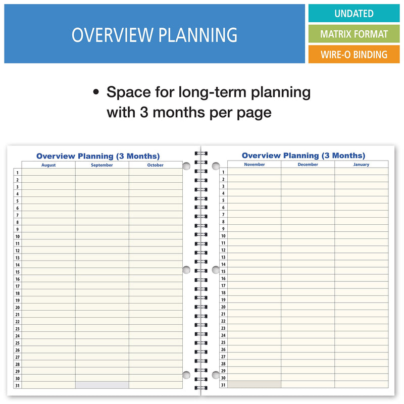 [Australia - AusPower] - Student Academic Organizer 8 1/2 x 11" Weekly View (AOTAP-Undated) 