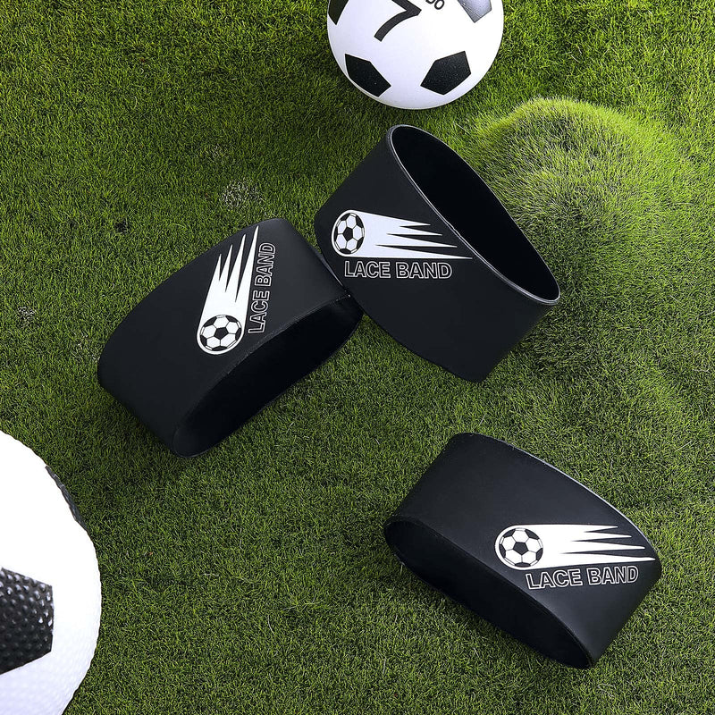 [Australia - AusPower] - Jecery Youth Lace Bands Soccer Cleat Lace Protector Cleat Covers Elastic Shoe Laces Rubber Shoe Covers Soccer Equipment Accessories for Soccer Sports Cleats Occasion 