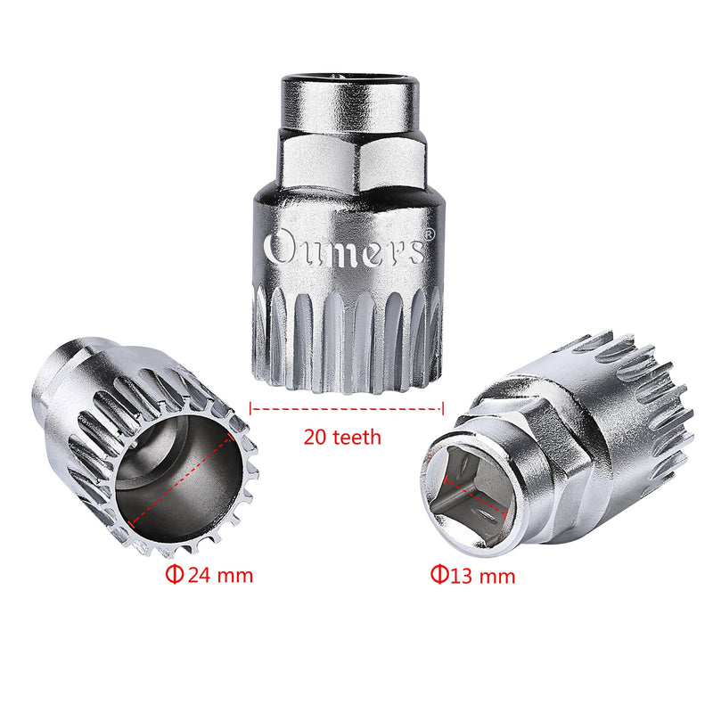 [Australia - AusPower] - Oumers Bike Crank Extractor/Arm Remover and Bottom Bracket Remover with 16mm Spanner/Wrench. Professional Bicycle Repair Tool Kit 