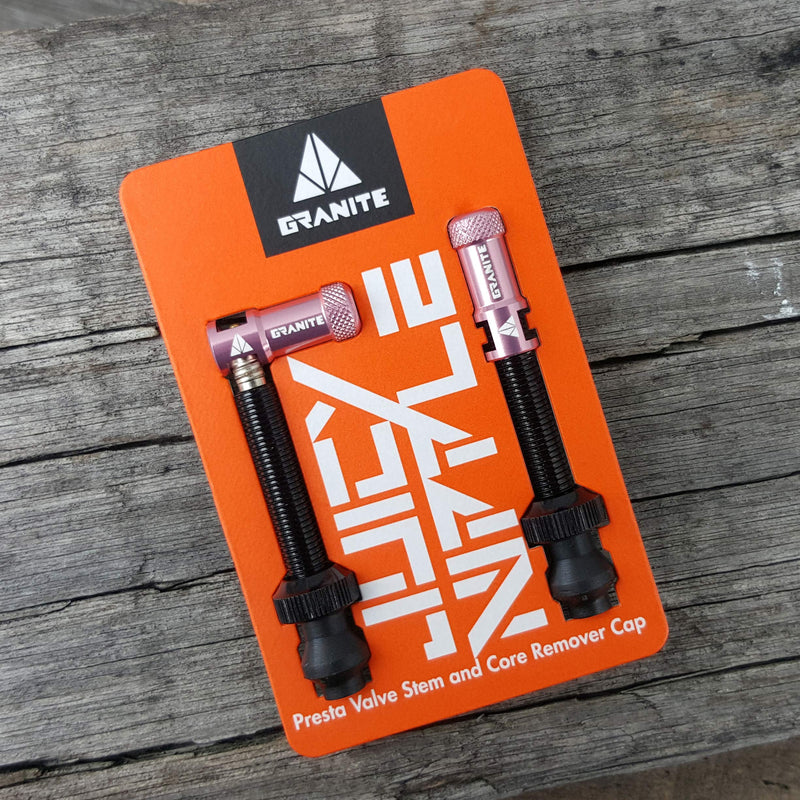 [Australia - AusPower] - Granite Juicy Nipple Valve Cap and Presta Valve Stem Set, Bike Tire Caps Dust Covers Black 