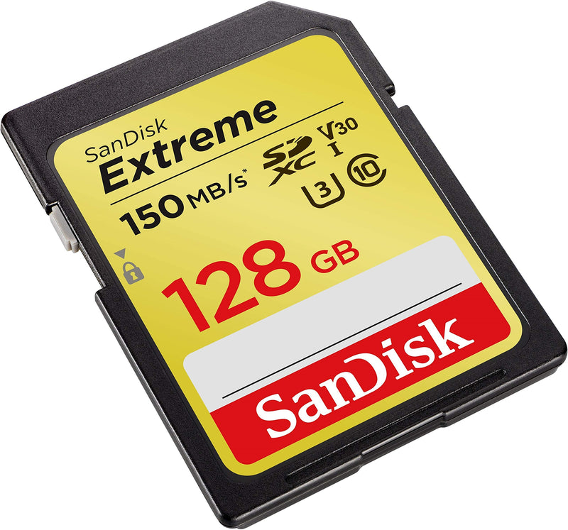 [Australia - AusPower] - SanDisk 128GB Extreme SDXC UHS-I Memory Card - 150MB/s, C10, U3, V30, 4K UHD, SD Card - SDSDXV5-128G-GNCIN 